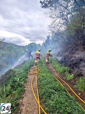 Controlado un incendio en Liébana que ponía en peligro varias casas