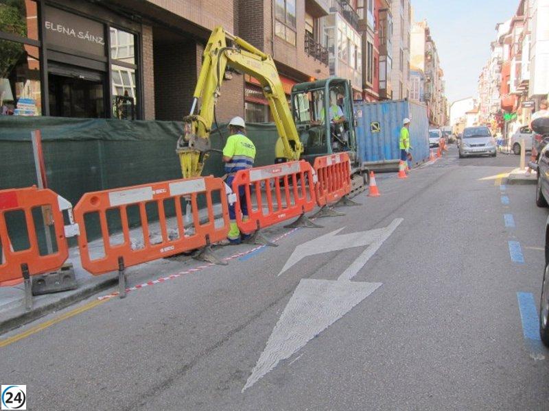 La calle Cisneros cerrada al tráfico por obras hasta el 5 de noviembre