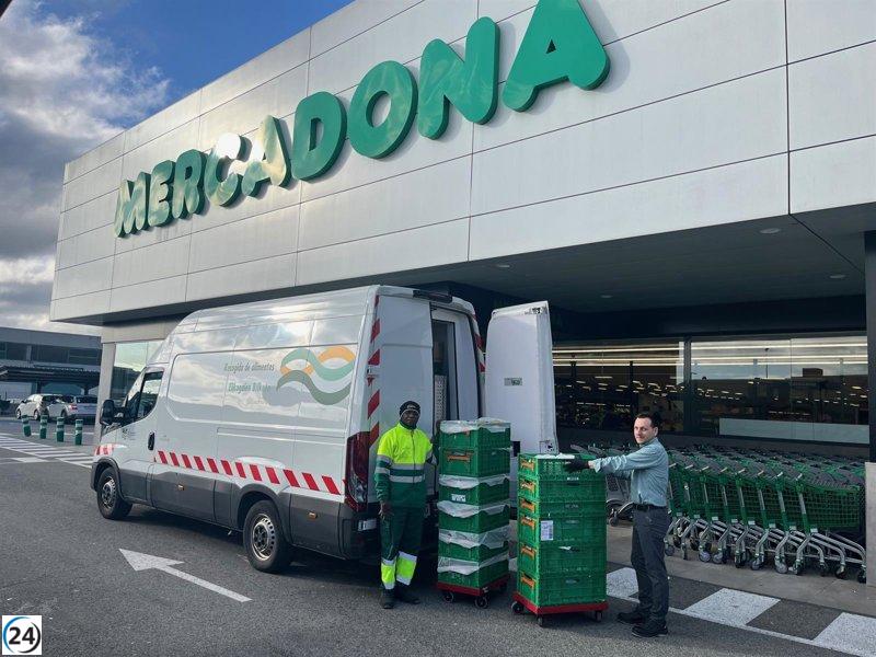 Mercadona contribuye con 200 toneladas de alimentos a la lucha contra el hambre en Cantabria en 2024.
