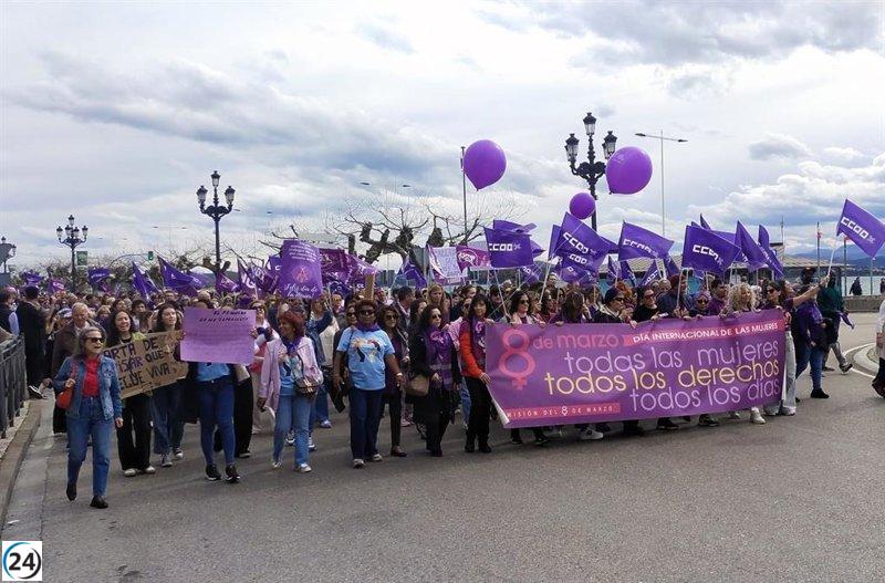 Más de 5.000 manifestantes en Santander exigen igualdad efectiva.