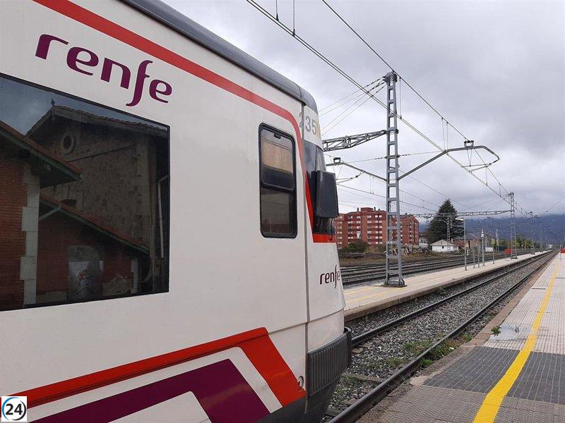 Interrumpido el servicio de trenes entre Lantueno y Reinosa debido a fallos en la infraestructura.