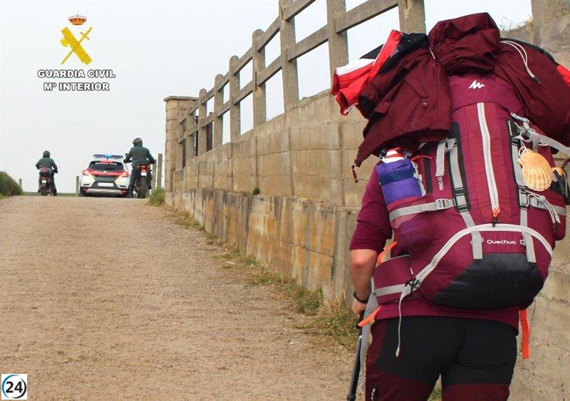 Guardia Civil socorre a un ciclista italiano de 60 años tras accidente en Oreña.