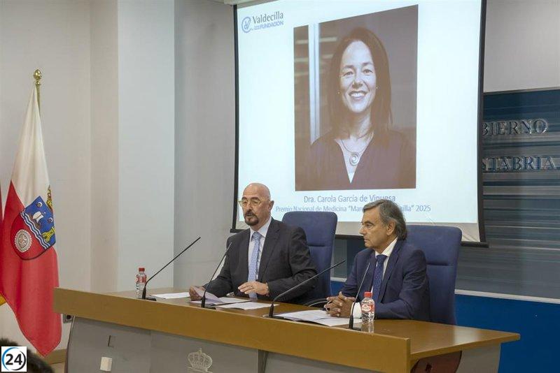 La inmunóloga Carola García de Vinuesa recibe el inaugural Premio Nacional de Medicina Marqués de Valdecilla.