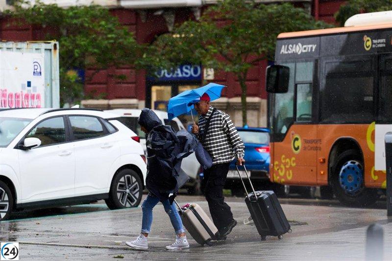 Cantabria lidera las precipitaciones del lunes en España.