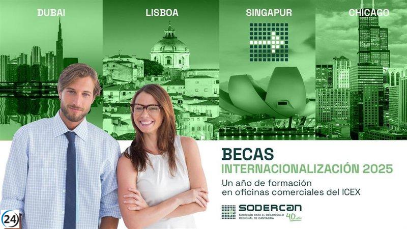 SODERCAN ofrece oportunidades de becas en comercio internacional para jóvenes de Cantabria en ciudades globales como Chicago, Dubái, Lisboa y Singapur.
