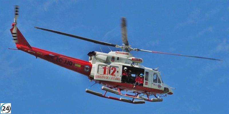 Helicóptero salva a espeleólogo atrapado en minas de Picos.