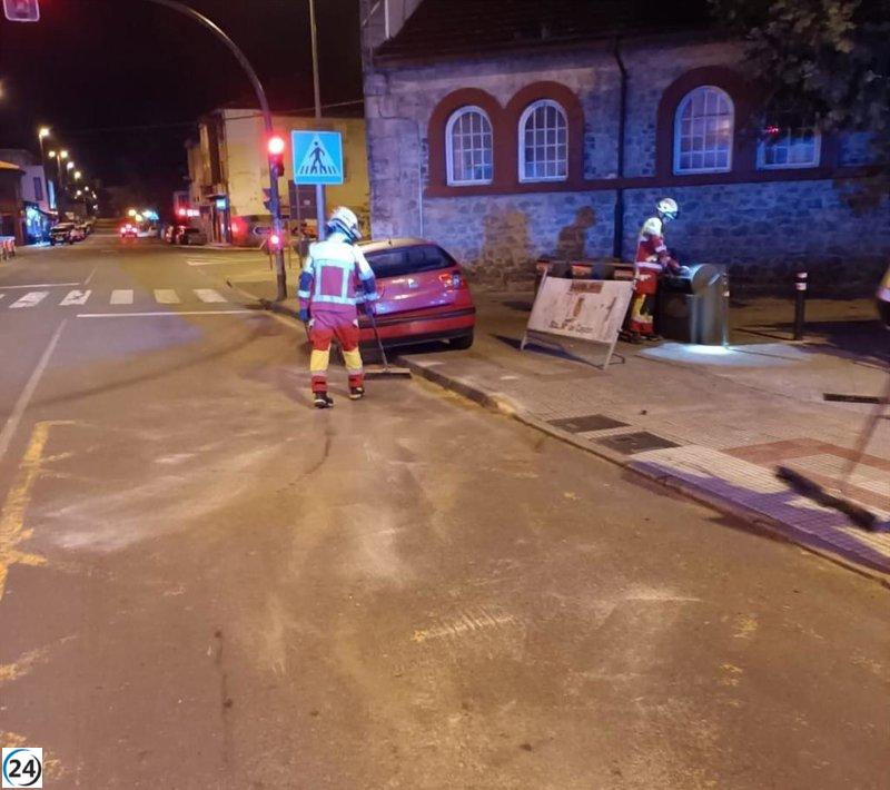 Colisiones en la N-634 de Sarón dejan heridos y destrozos materiales.