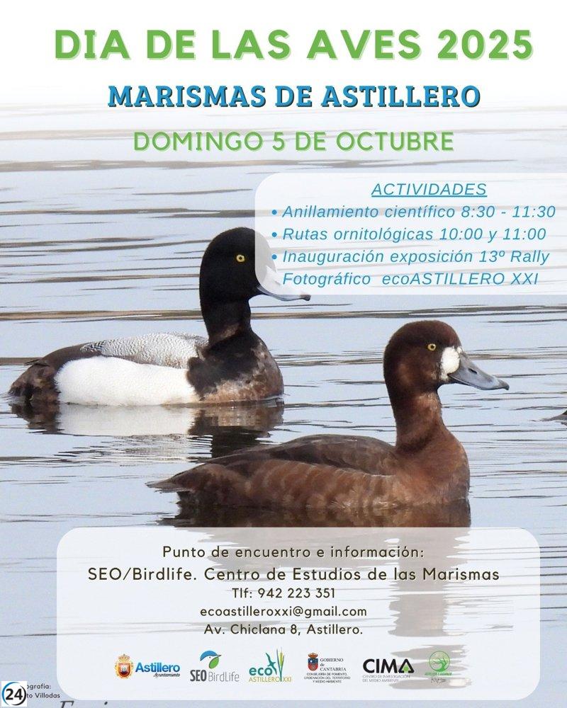 Astillero albergará la celebración del Día de las Aves 2025 en las Marismas.