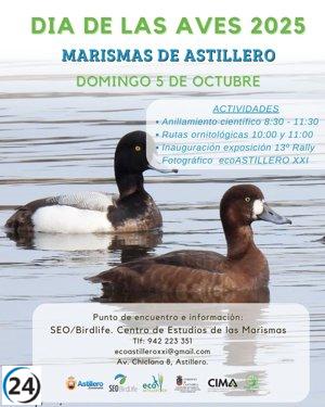 Astillero albergará la celebración del Día de las Aves 2025 en las Marismas.