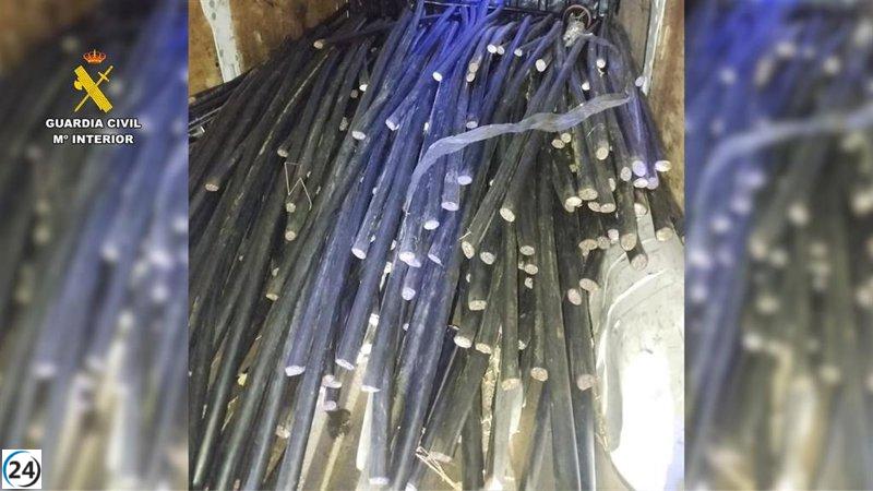 Empleado sustrae 1.500 kilos de cobre de su propia empresa en horas laborables.