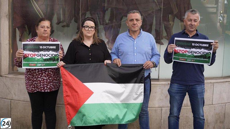 UGT y CCOO organizan paros y una protesta en Santander el 15 de octubre en rechazo al “genocidio” en Gaza.