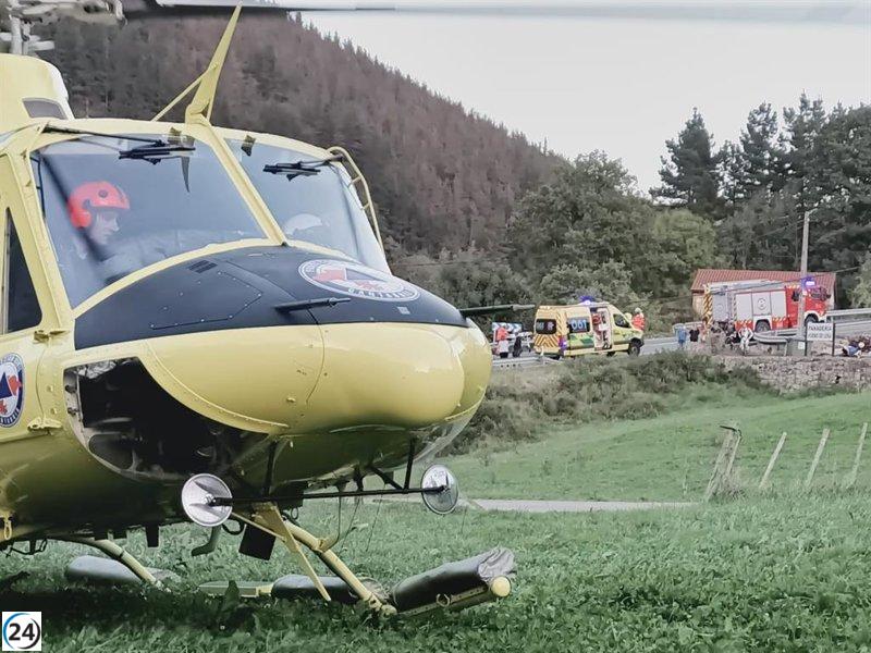 Un motociclista de 25 años sufre heridas críticas tras un accidente en el Escudo.