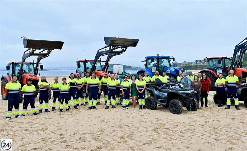 Santander impulsa limpieza de playas este verano con un aumento del 220% en la recolección de residuos.