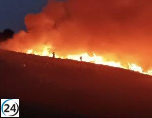 Controlado el incendio forestal en Campoo de Yuso.