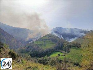 Cuatro incendios forestales activos en Cantabria y dos bajo control.