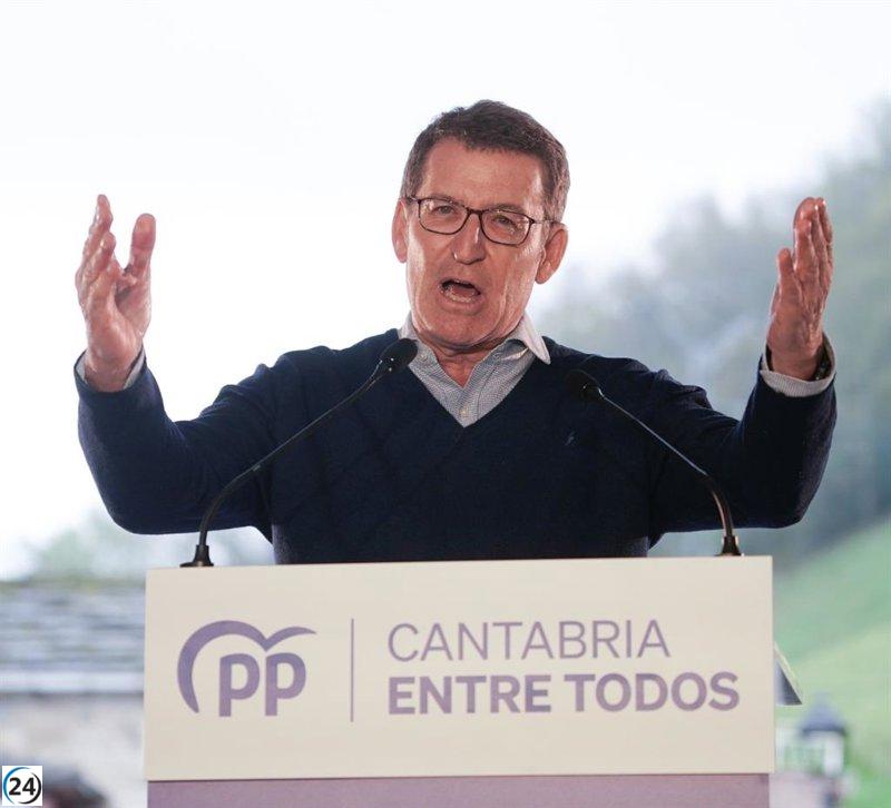 Feijóo promete apoyar a Cantabria y satisfacer sus necesidades.
