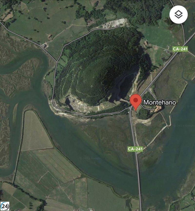 Accidente de coche en las Marismas de Santoña deja a dos ocupantes, uno levemente herido.
