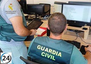 La Guardia Civil arresta a 11 individuos por estafas en línea en dos operaciones.