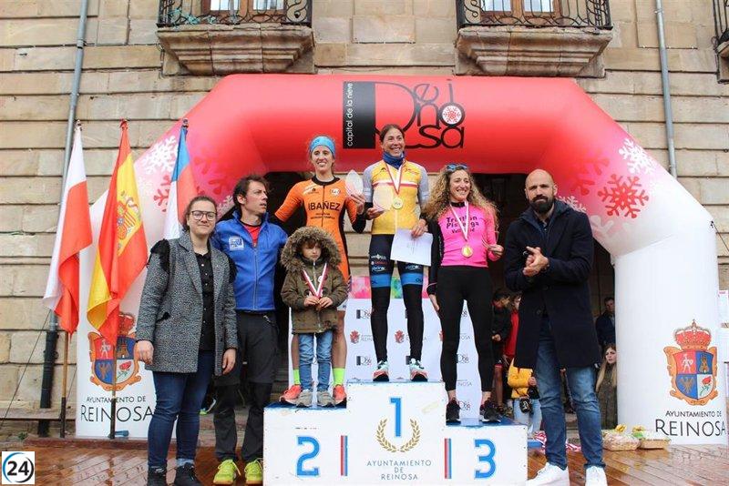 Iván Bartolomé y Laura Álvarez ganan el campeonato de Duatlón en Cantabria.