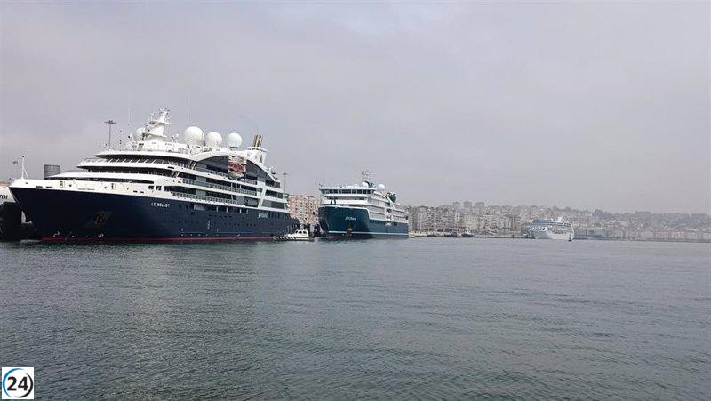 Tres cruceros de lujo llegan hoy a Santander con 1.200 pasajeros a bordo.