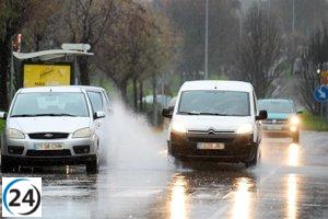 Intensas precipitaciones afectan a Santillana del Mar y Santander en España en las últimas horas
