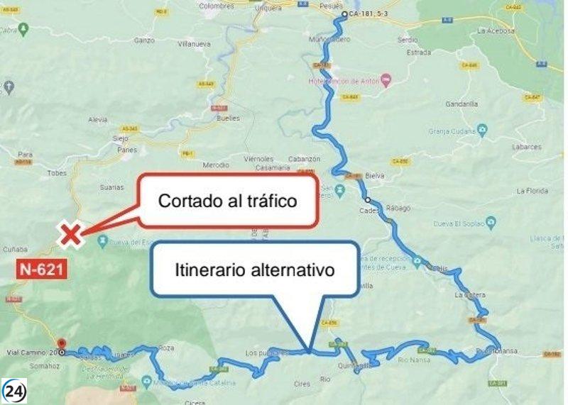 La circulación nocturna será interrumpida en dos secciones del desfiladero de la Hermida durante cinco noches consecutivas: del 18 al 22.