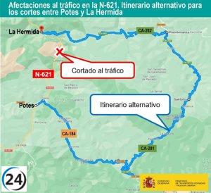 Obras en el Desfiladero: Cortes nocturnos del 18 al 22 de septiembre