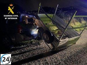 Detenidos los supuestos responsables de múltiples robos tras fugarse en un vehículo robado en Raos