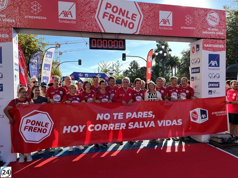 Más de 1.000 corredores logran un récord de participación en la carrera 'Ponle freno' en Santander.