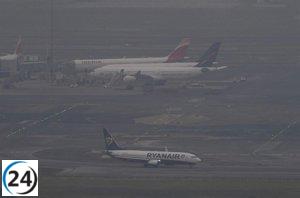 Vuelos desviados a tres ciudades españolas debido a la densa niebla en Parayas