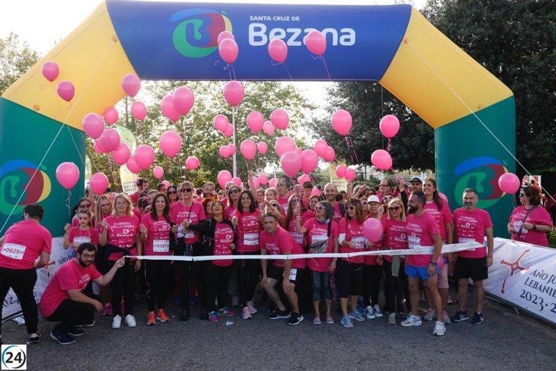 La solidaridad rosa tiñe Bezana con éxito en apoyo a mujeres con cáncer de mama