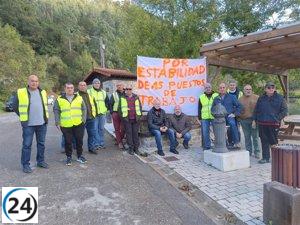 CCOO informa de un rotundo éxito en la huelga de la cantera de Solvay, con un seguimiento del 100%