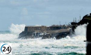¡Cantabria azotada por vientos huracanados y olas gigantes!