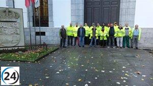 Gran apoyo sindical a la tercera huelga de basuras en Santoña, respaldada por todos los empleados