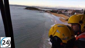 Rescatan bañista desaparecido por helicóptero cerca de Los Molinucos