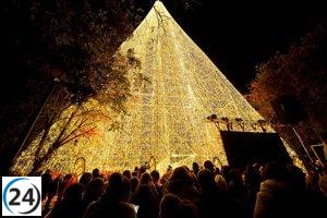 El presidente Cartes celebra la Navidad junto al árbol más alto de Europa