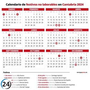 El calendario laboral de 2024 revela las festividades nacionales y regionales del año.