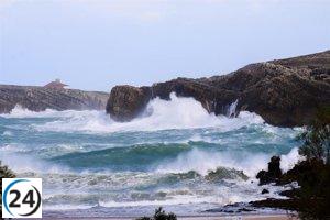 Fenómenos costeros mantienen a Cantabria en alerta amarilla