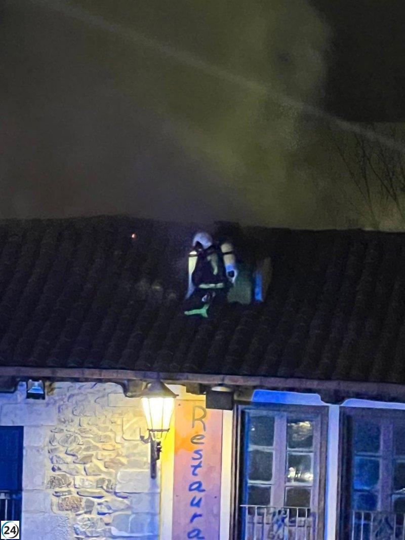 Un devastador fuego en un restaurante de Potes daña cocina, almacén y tejado