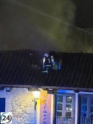 Un devastador fuego en un restaurante de Potes daña cocina, almacén y tejado